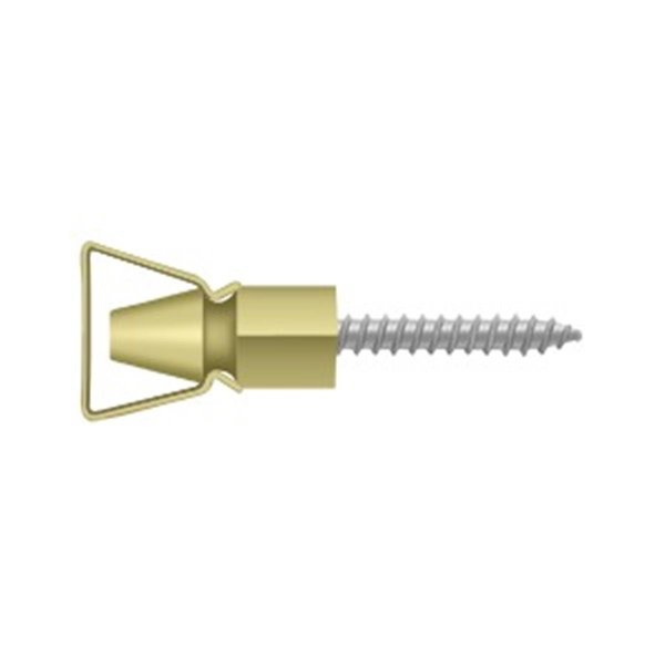 Dendesigns 1.25 in. Brass Shutter Door Holder, Polished Brass DE2667507